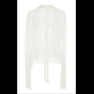 Danielle Frankel Sheet Silk Backless Top - Pearl Ivory